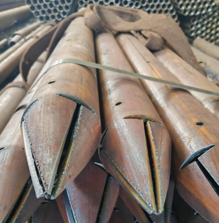 十堰出尖打孔加工无缝注浆钢花管注浆管厂家